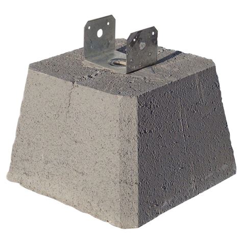 concrete pier block with metal bracket lowe|concrete pier blocks home depot.